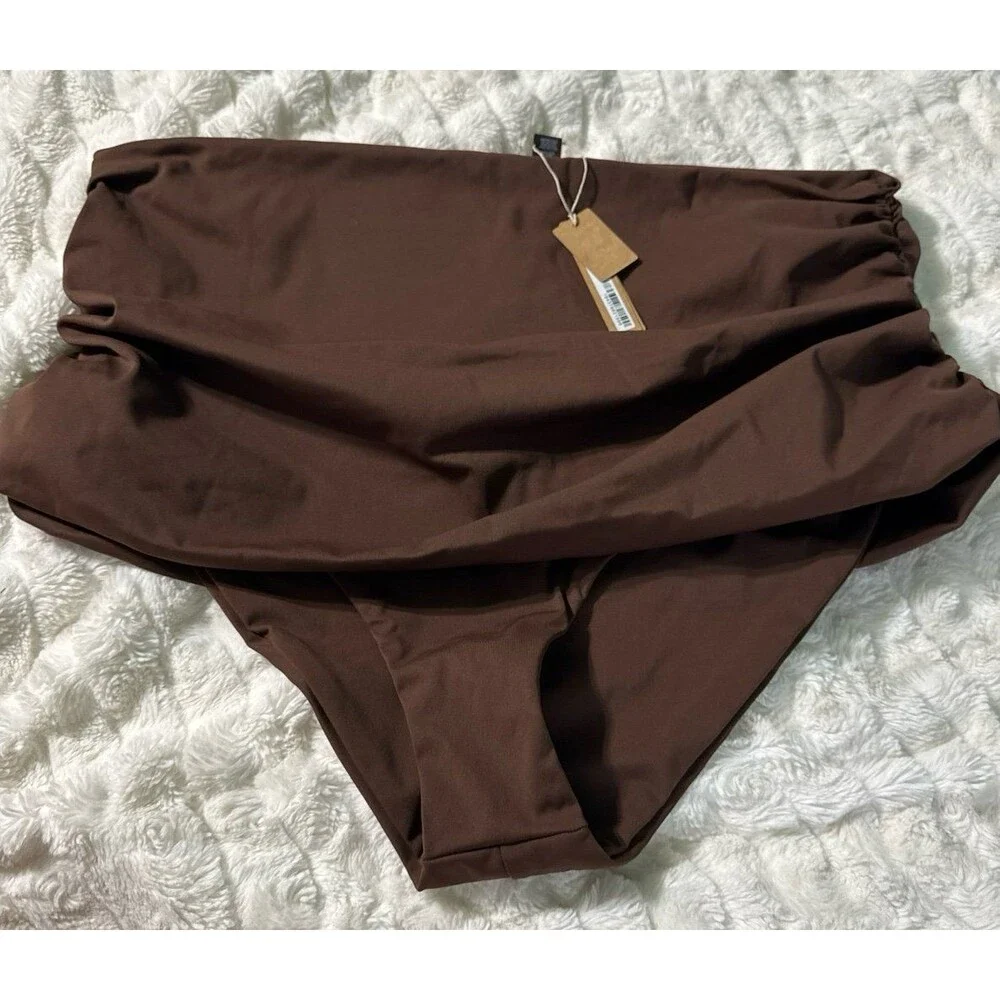 Skims Sculpting High Waist Swim Bottom Cocoa